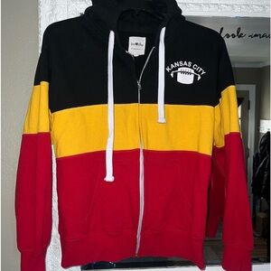 Kansas City CHIEFS zip fleece hoodie large​